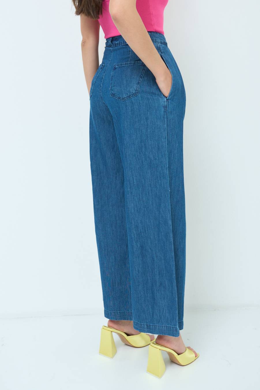 Kikisix PANTALONE CHAMBRAY PINCES JEANS Qualità