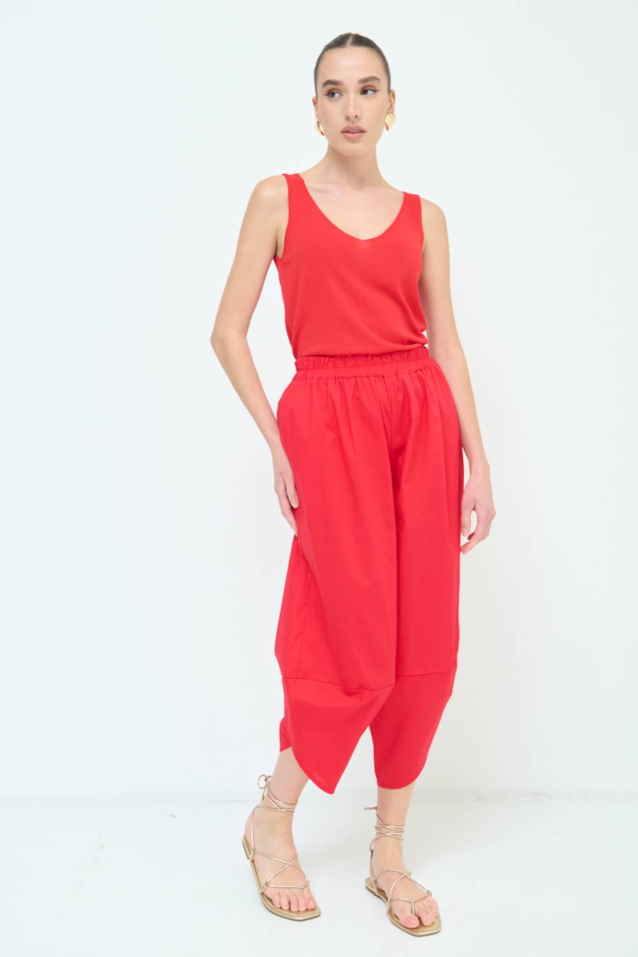 Kikisix PANTALONE OVER ROSSO Prezzo Ridotto