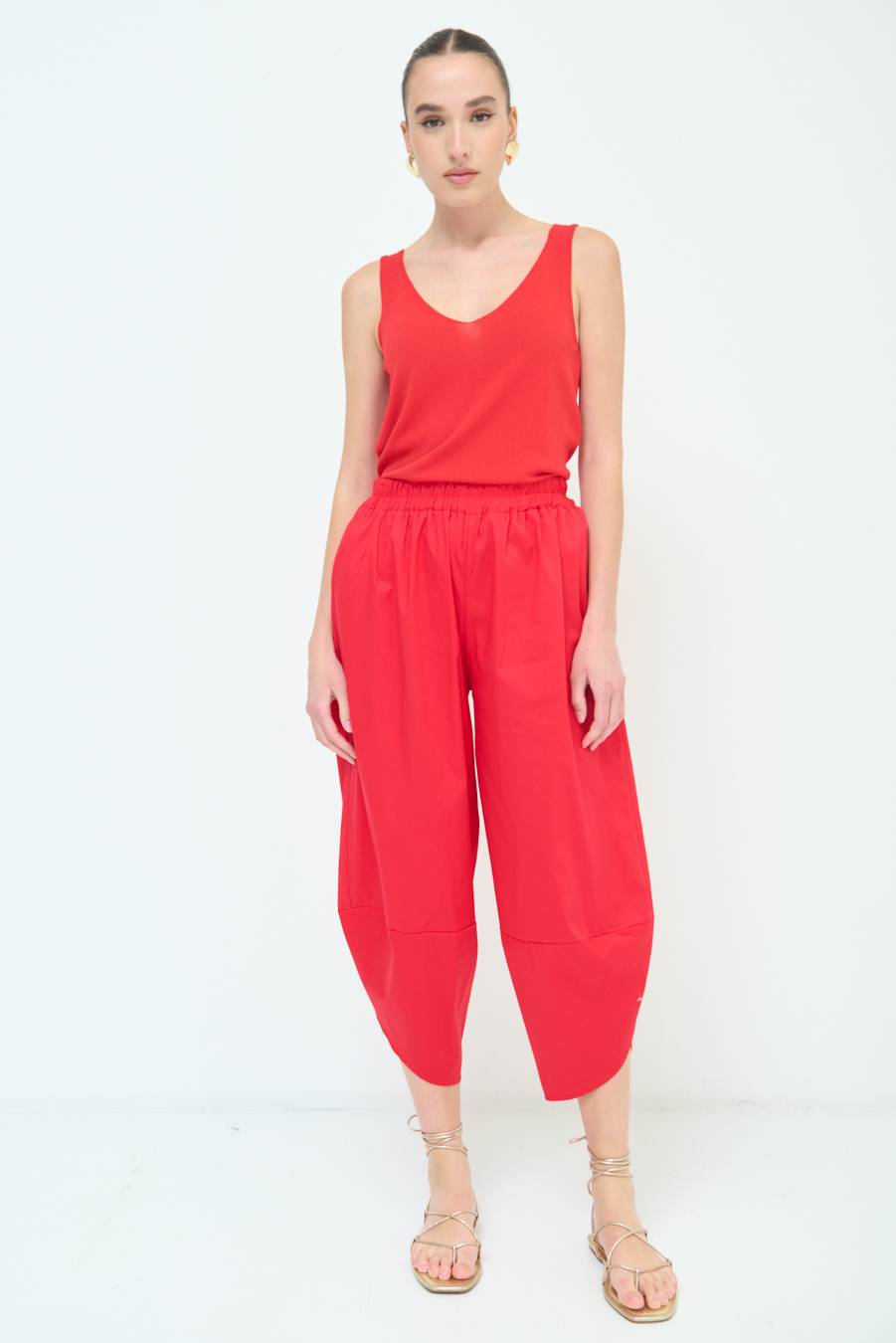 Kikisix PANTALONE OVER ROSSO Prezzo Ridotto