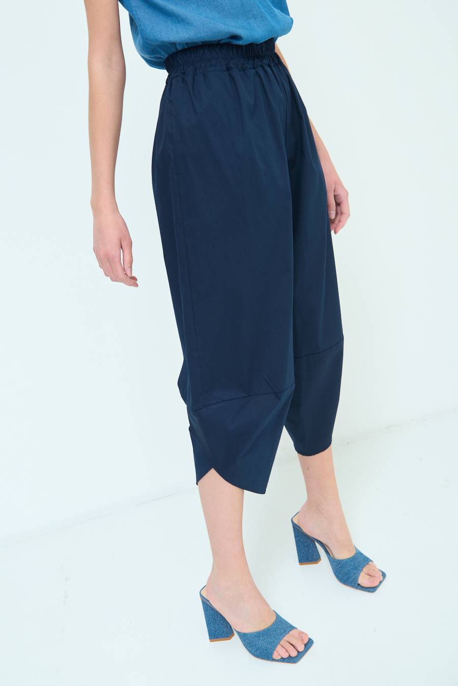 Kikisix PANTALONE OVER BLU Sottocosto