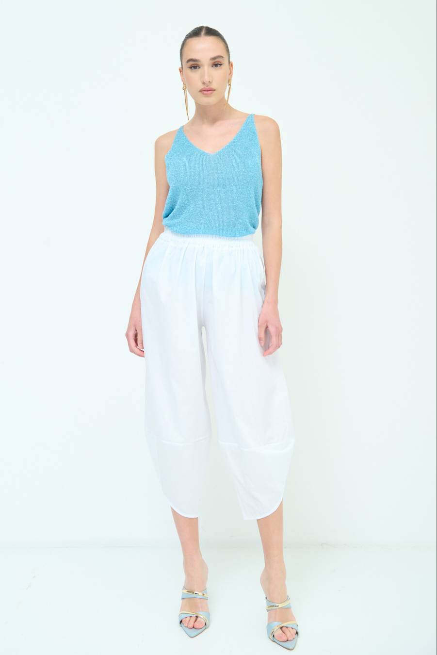 Kikisix PANTALONE OVER BIANCO Convenienza
