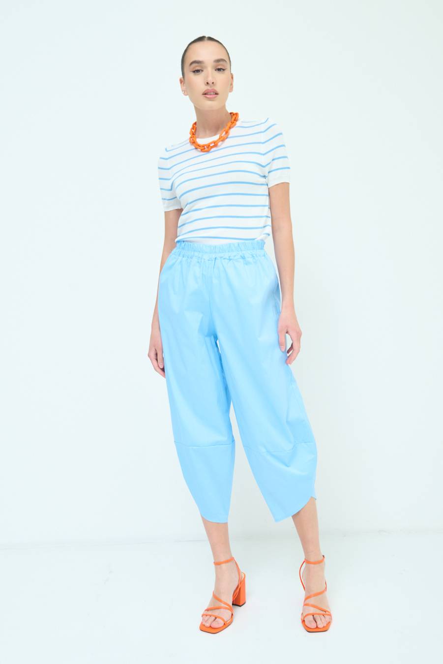 Kikisix PANTALONE OVER AZZURRO Novità