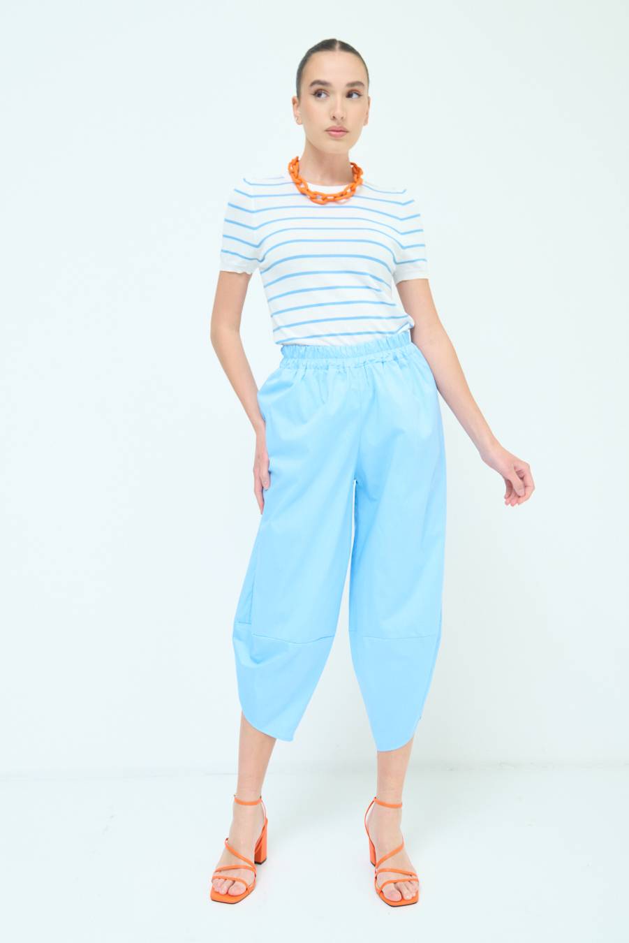 Kikisix PANTALONE OVER AZZURRO Novità
