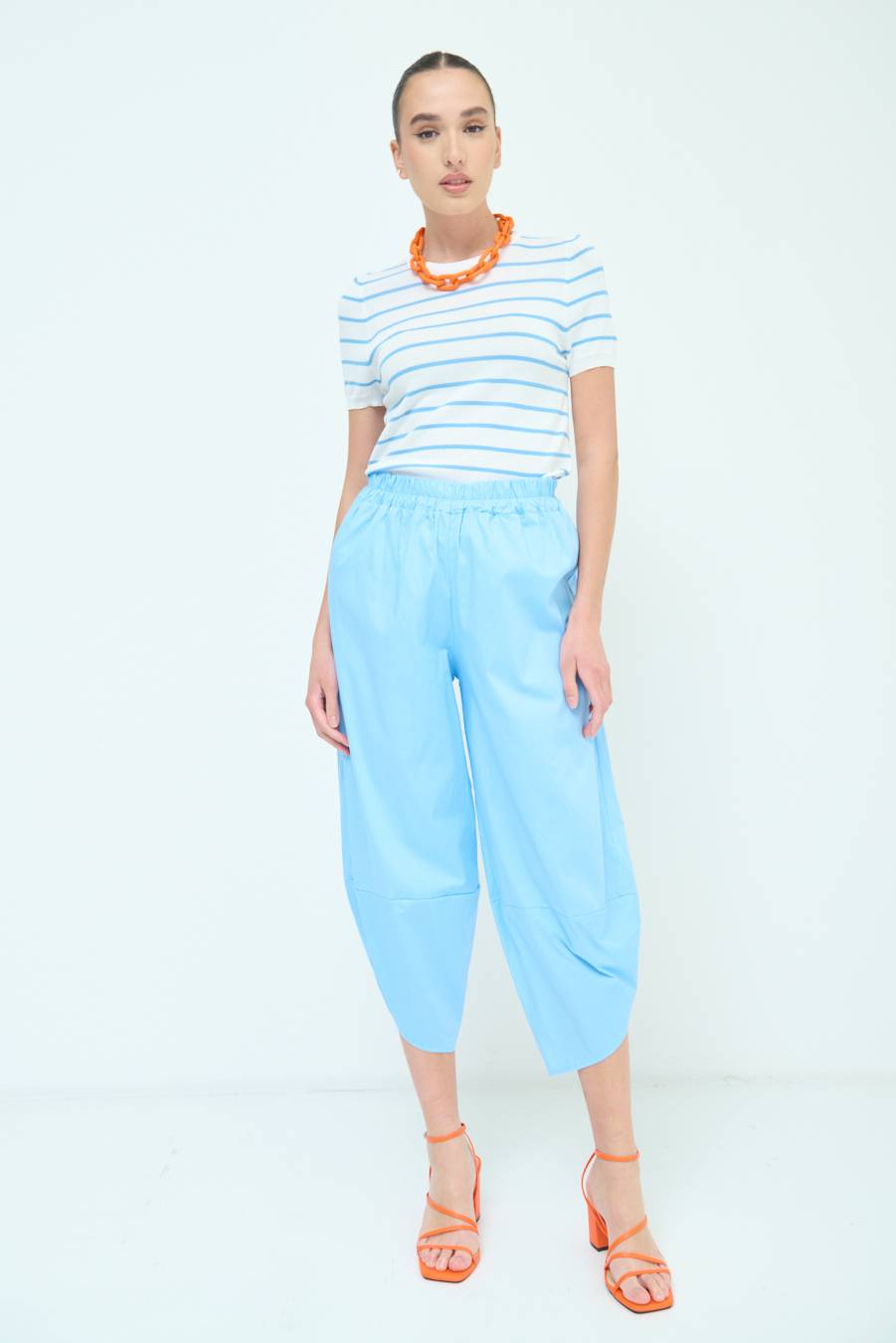 Kikisix PANTALONE OVER AZZURRO Novità