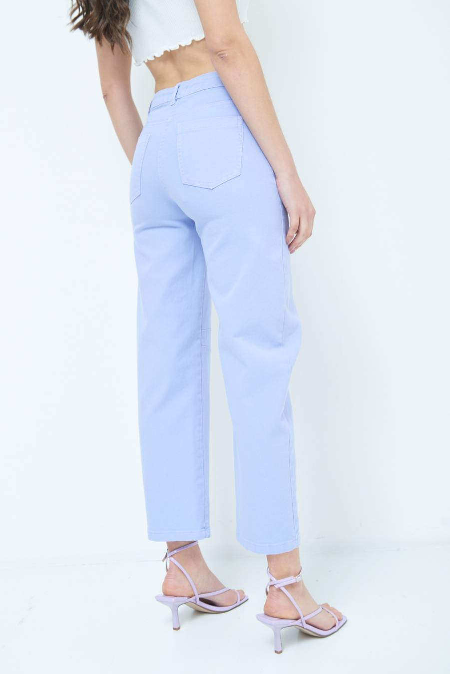 Kikisix PANTALONE LINEA UOVO LILLA Sconto
