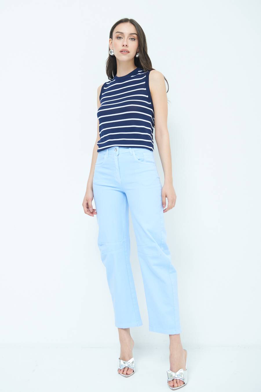 Kikisix PANTALONE LINEA UOVO CELESTE Offerta