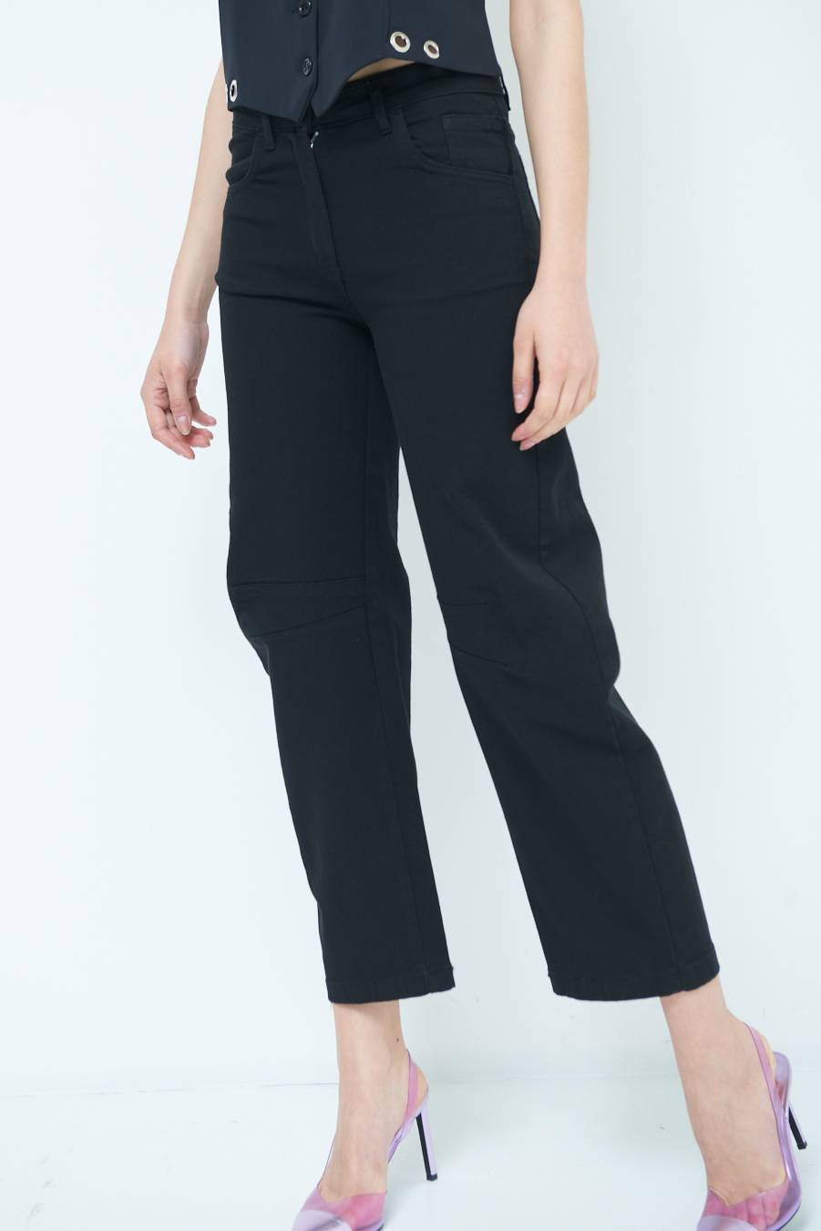 Kikisix PANTALONE LINEA UOVO NERO Online