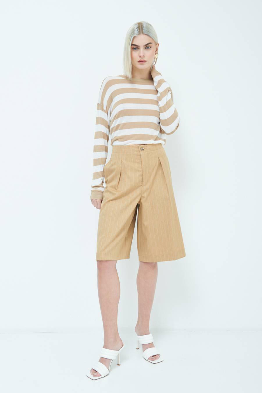 Kikisix PANTA GONNA 3/4 CAMMELLO