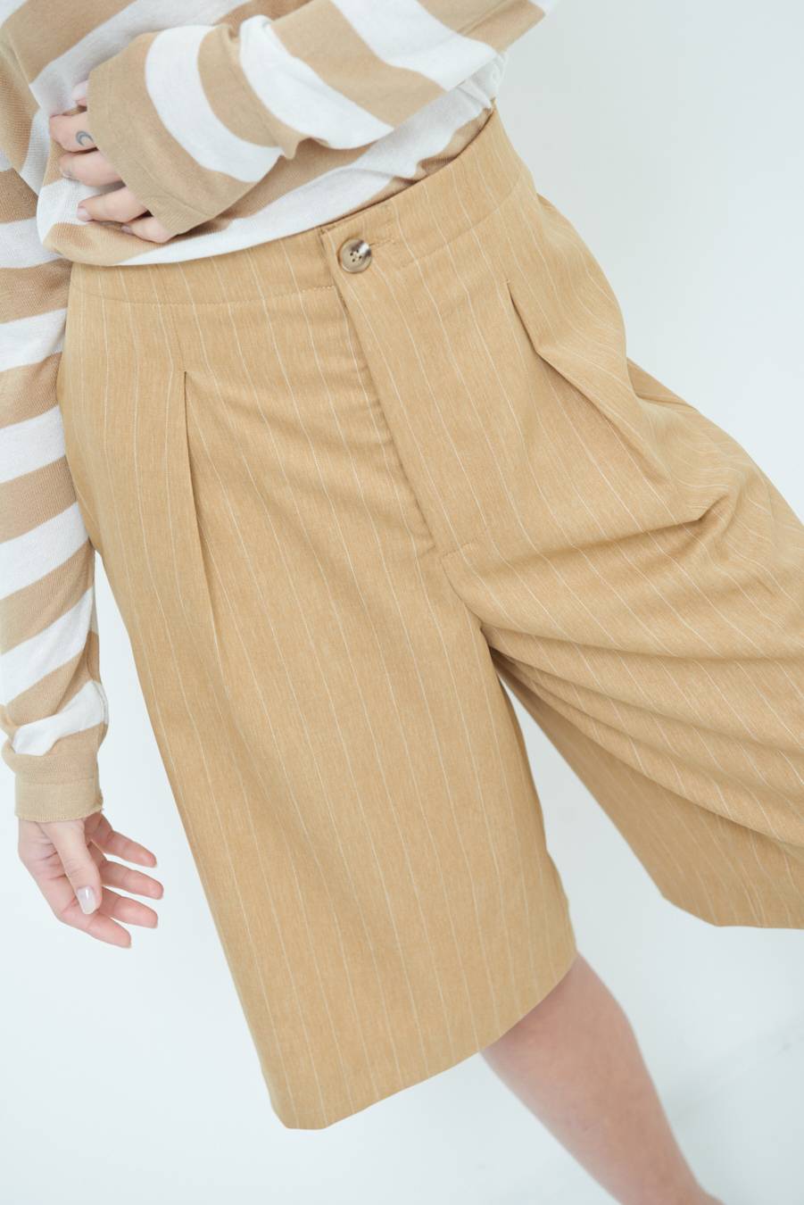 Kikisix PANTA GONNA 3/4 CAMMELLO Vendita Calda