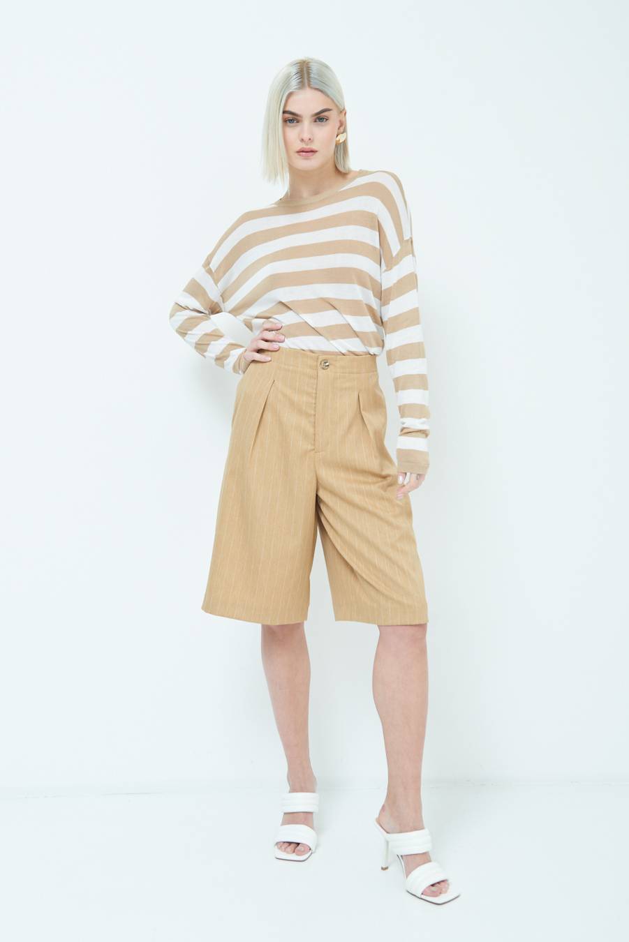 Kikisix PANTA GONNA 3/4 CAMMELLO Vendita Calda