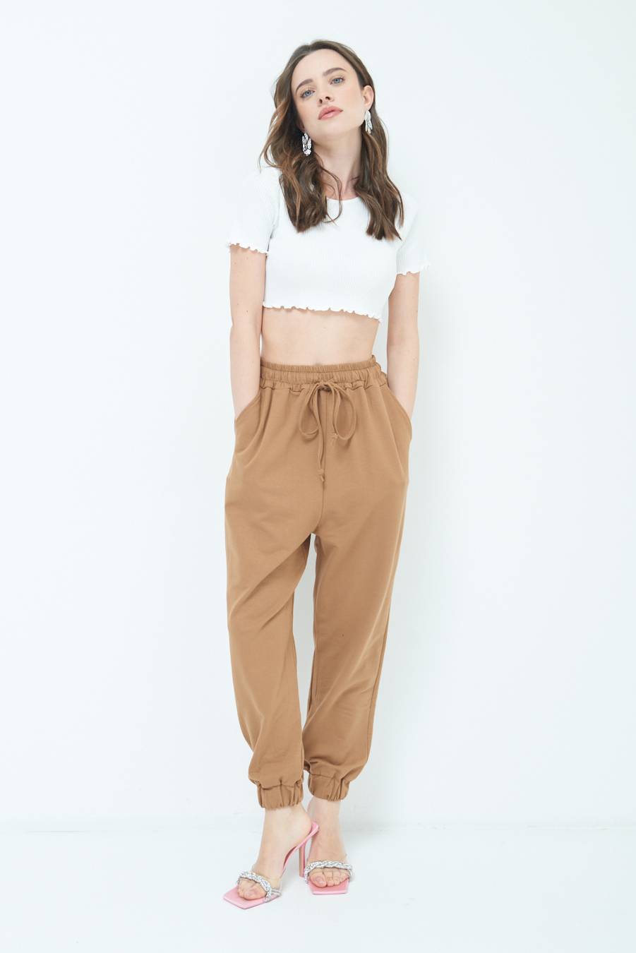Kikisix PANTALONE TUTA TABACCO Saldi Di Fabbrica