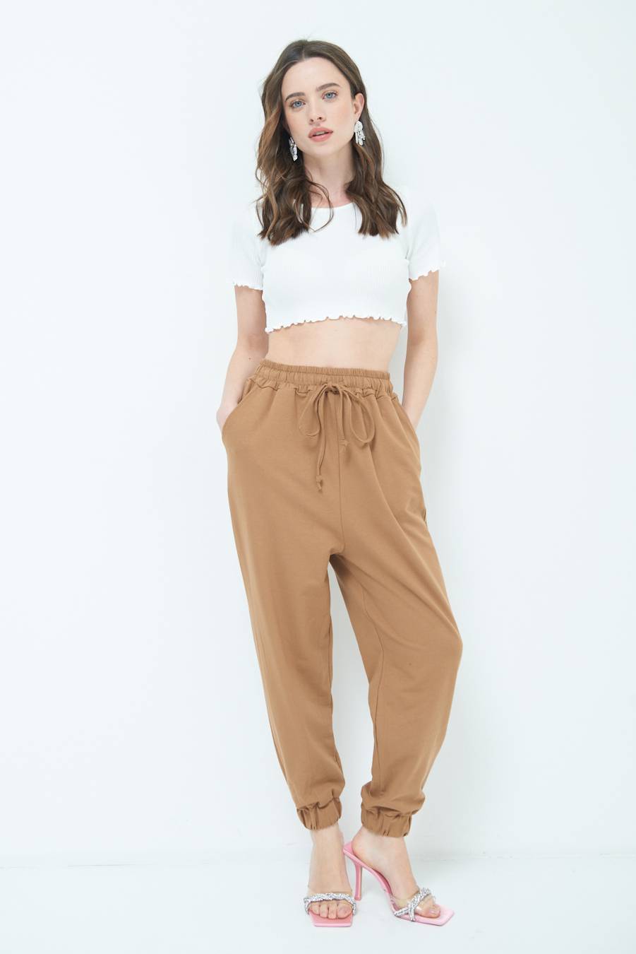Kikisix PANTALONE TUTA TABACCO Saldi Di Fabbrica