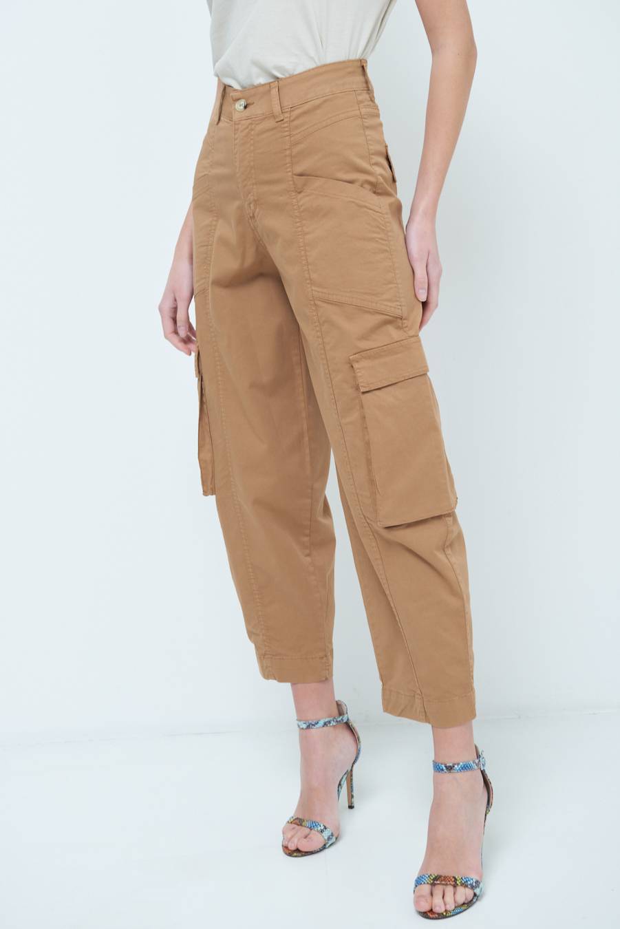 Kikisix PANTALONE TASCONI BEIGE Negozio