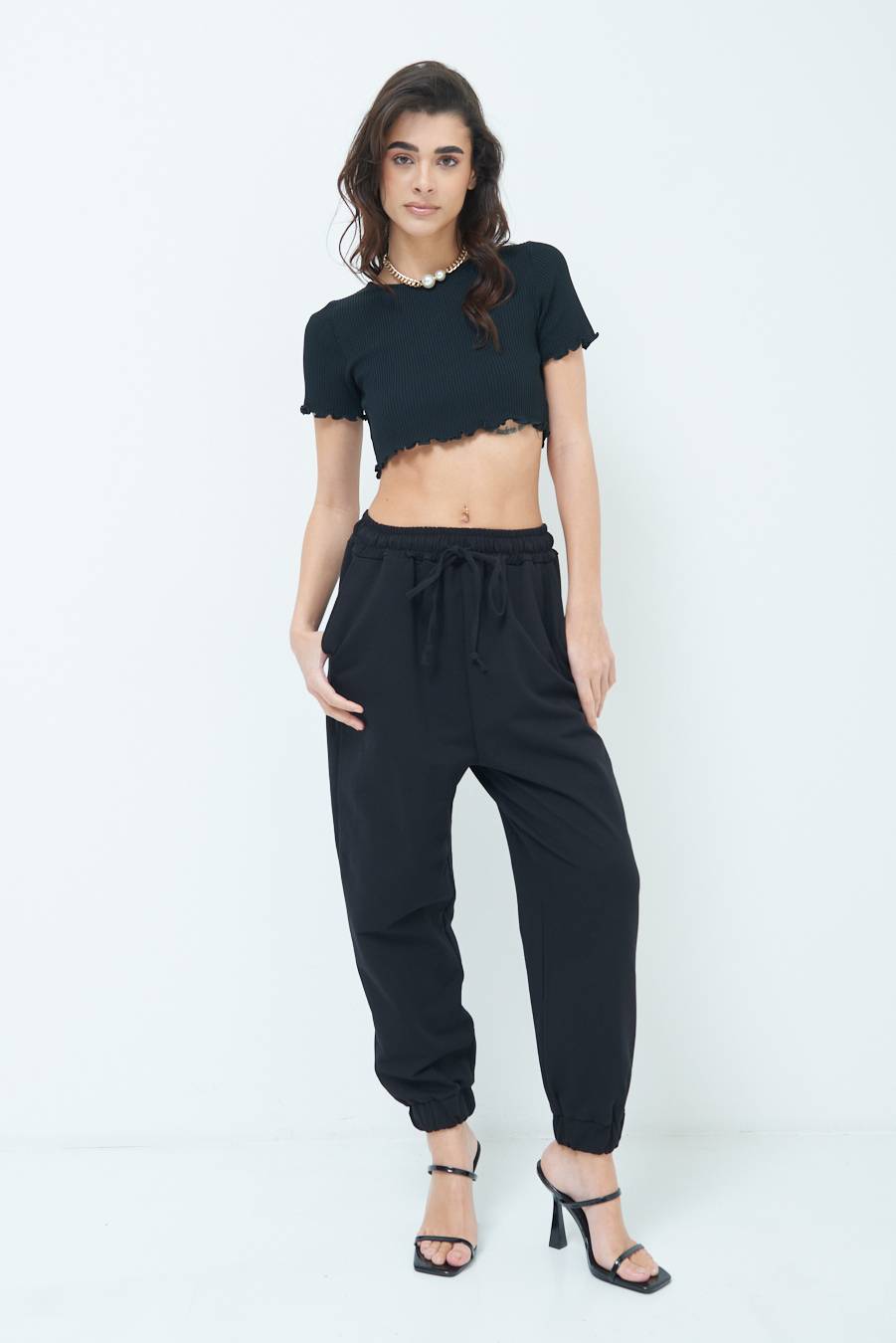 Kikisix PANTALONE TUTA NERO Italy