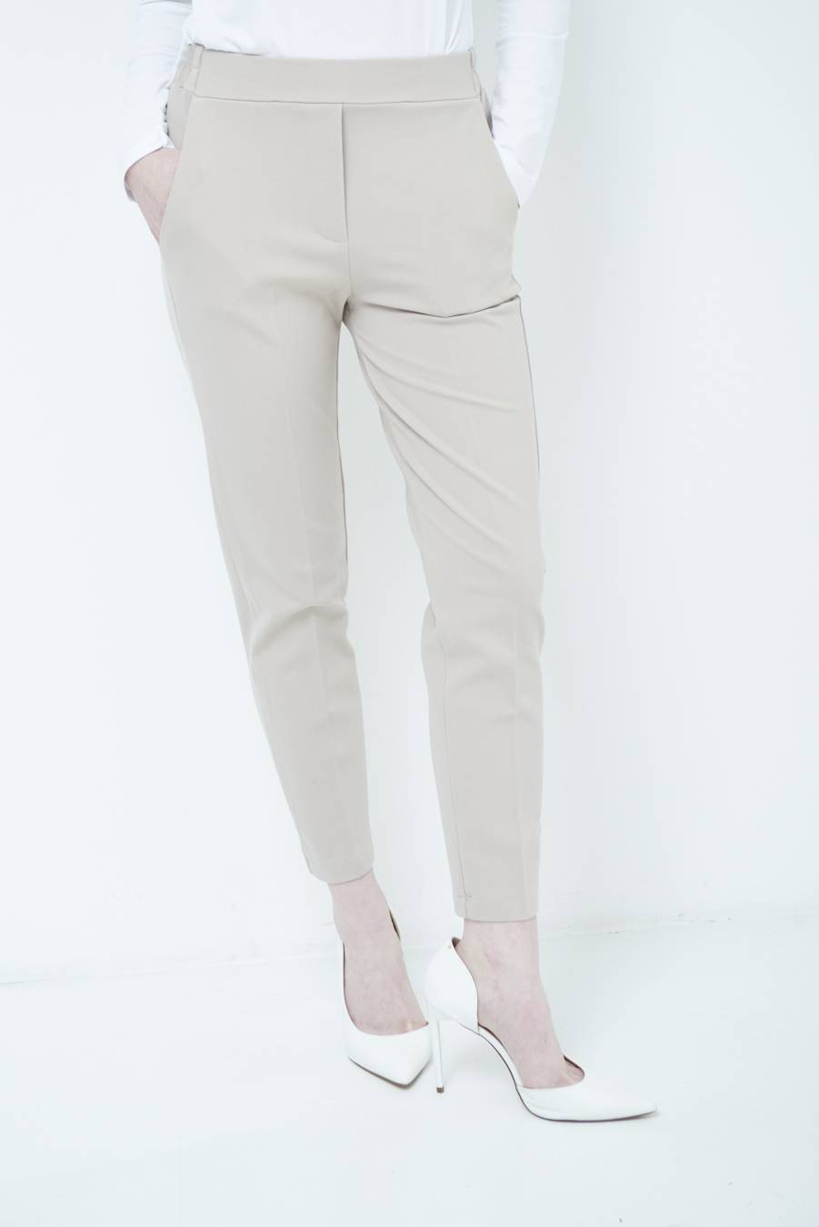 Kikisix PANTALONE SIGARETTA BEIGE Qualità Garantita