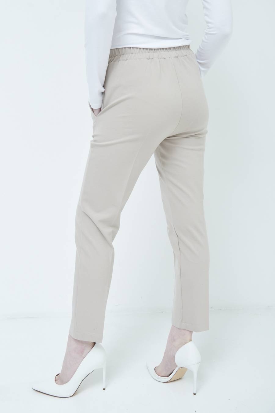 Kikisix PANTALONE SIGARETTA BEIGE Qualità Garantita