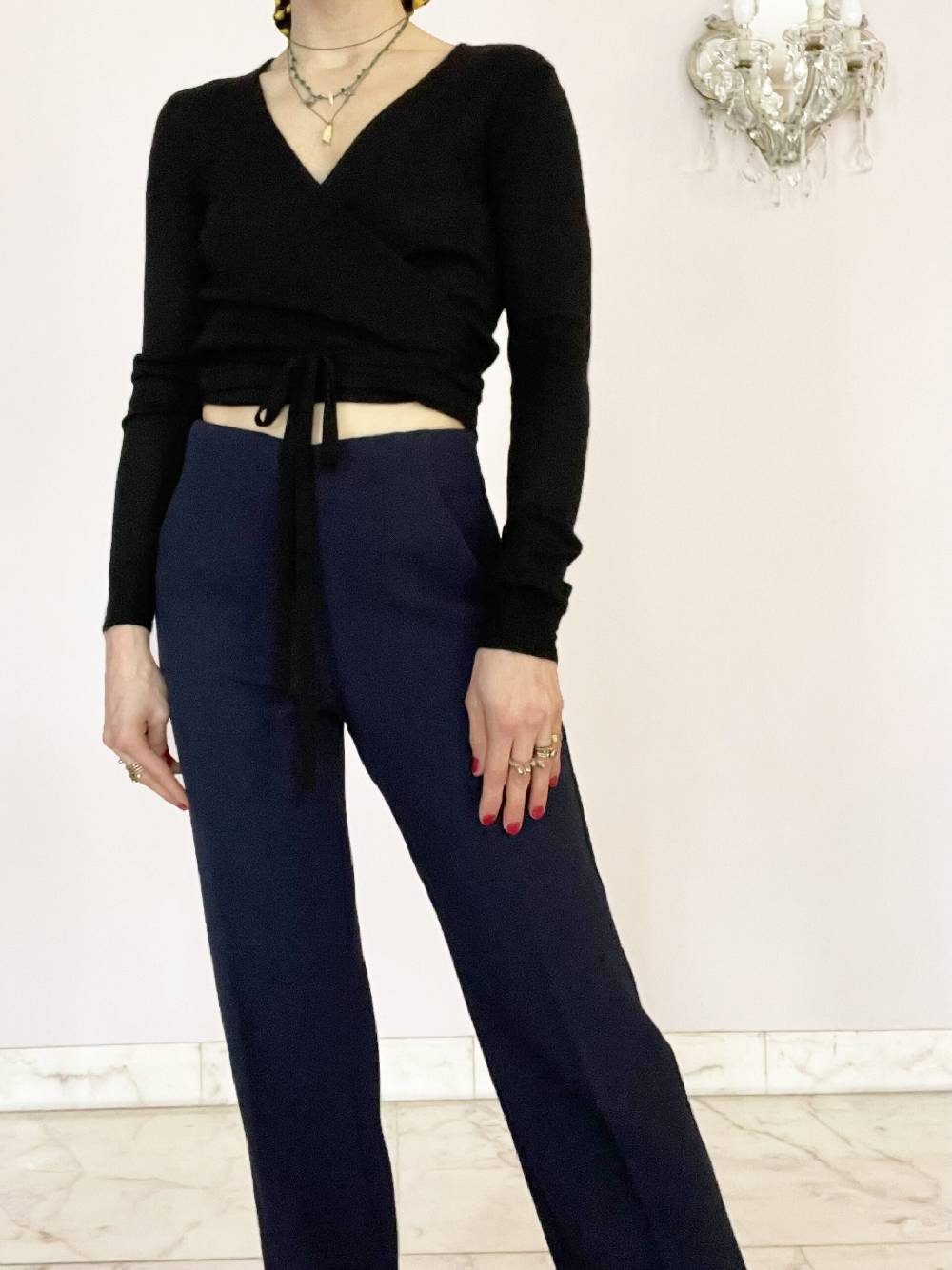 Laviniaturra Pantaloni dritti con risvolto Nuova