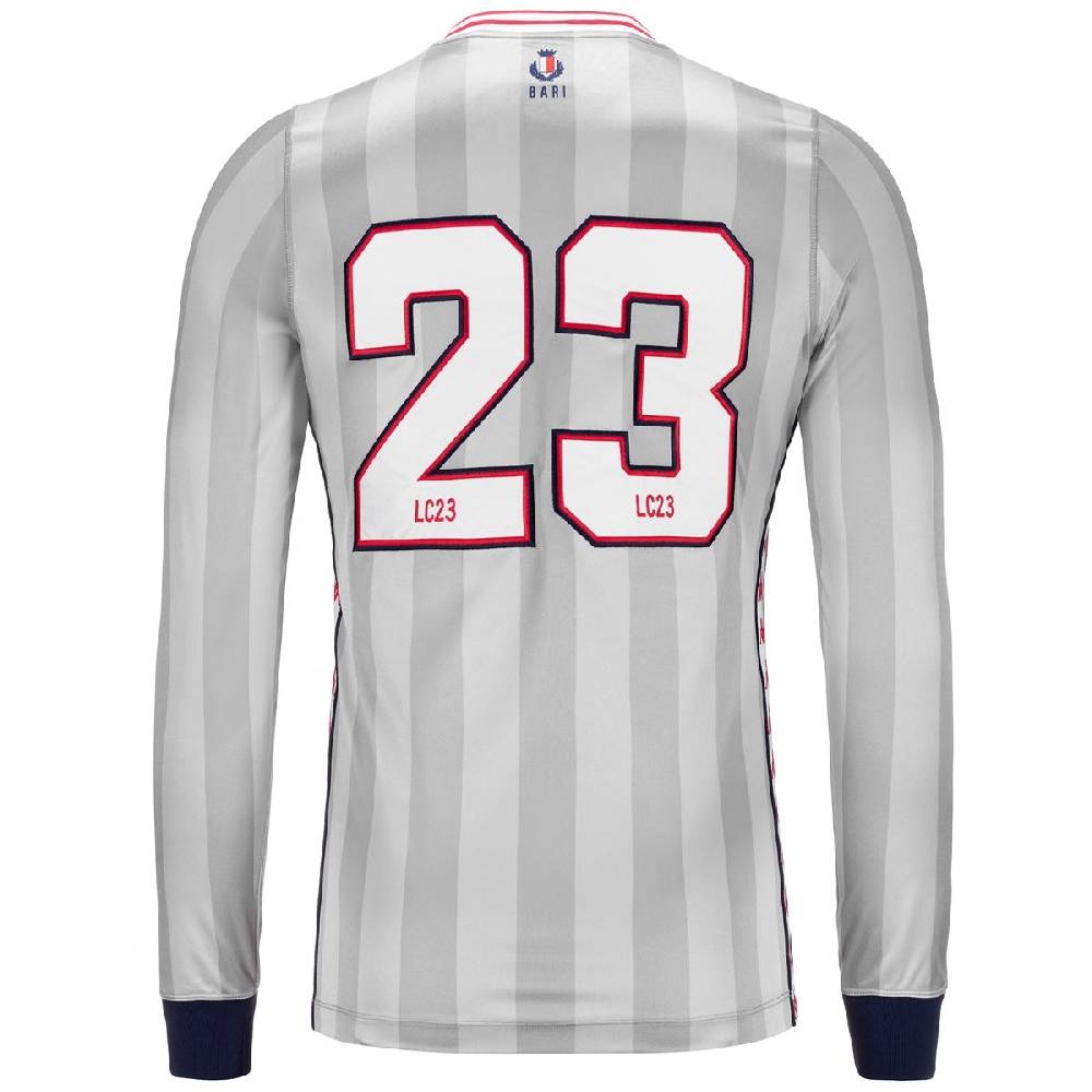 Lc23 LC23 x Kappa x SSC BARI Silver Jersey Long Sleeve Spedizione Gratuita