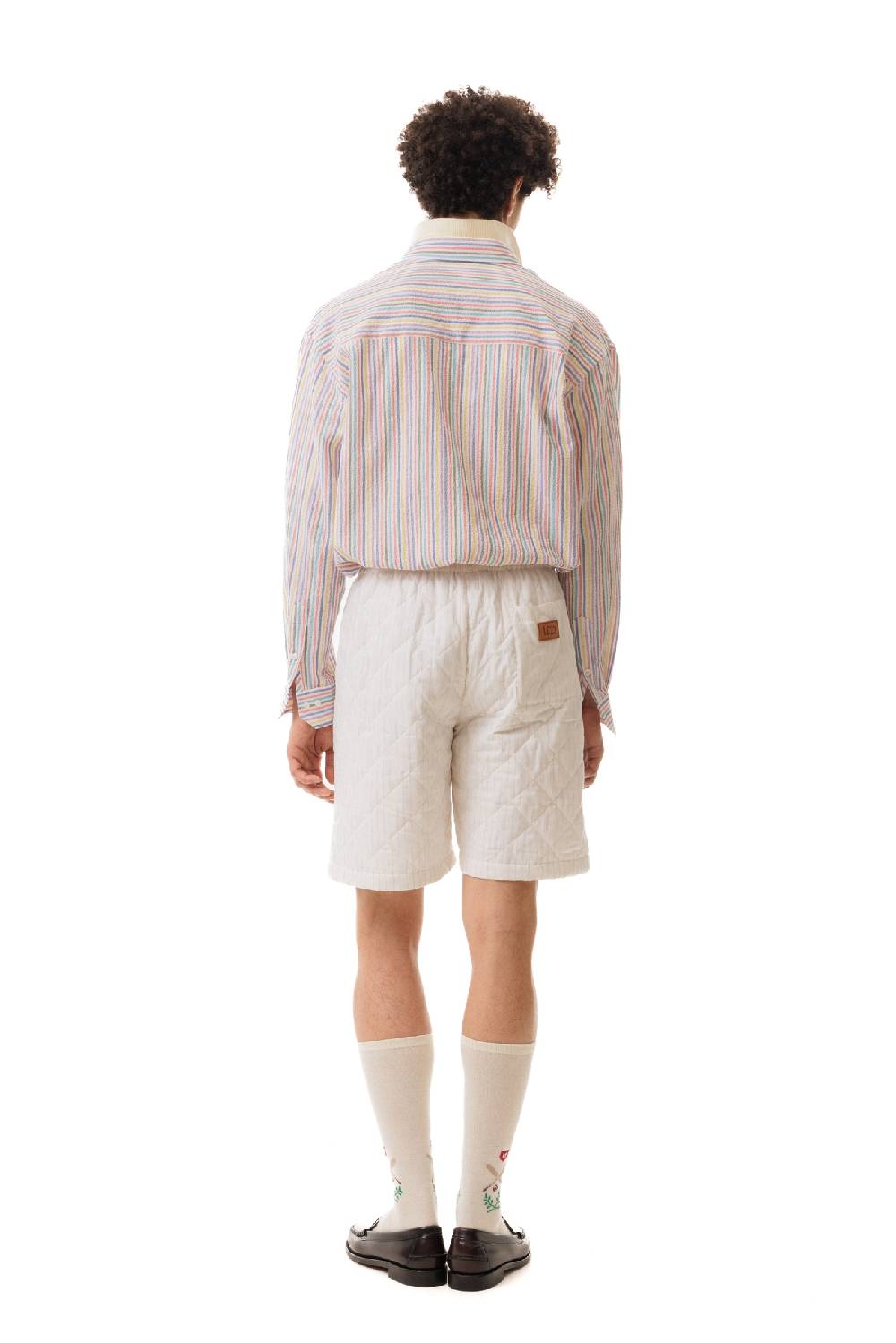 Lc23 Quilted Popeline Shorts Cream Acquista Ora