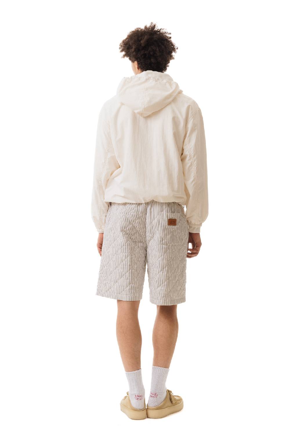 Lc23 Quilted Popeline Shorts Cream-Black Consegna Veloce