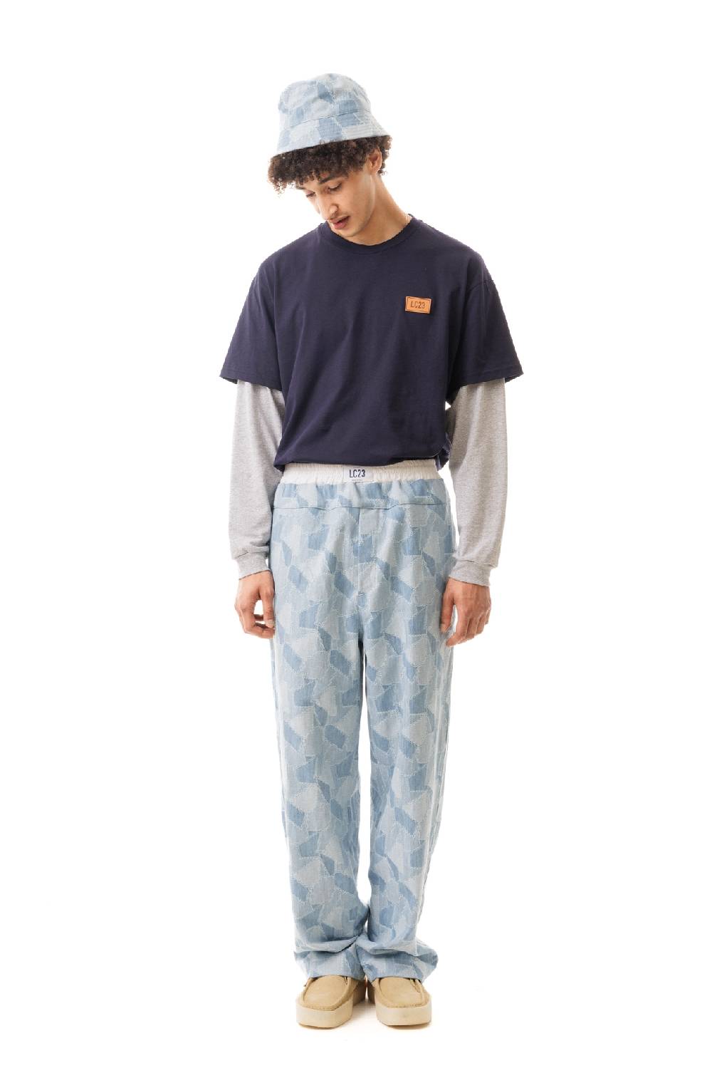 Lc23 Patchwork Denim Pants Promozione Limitata