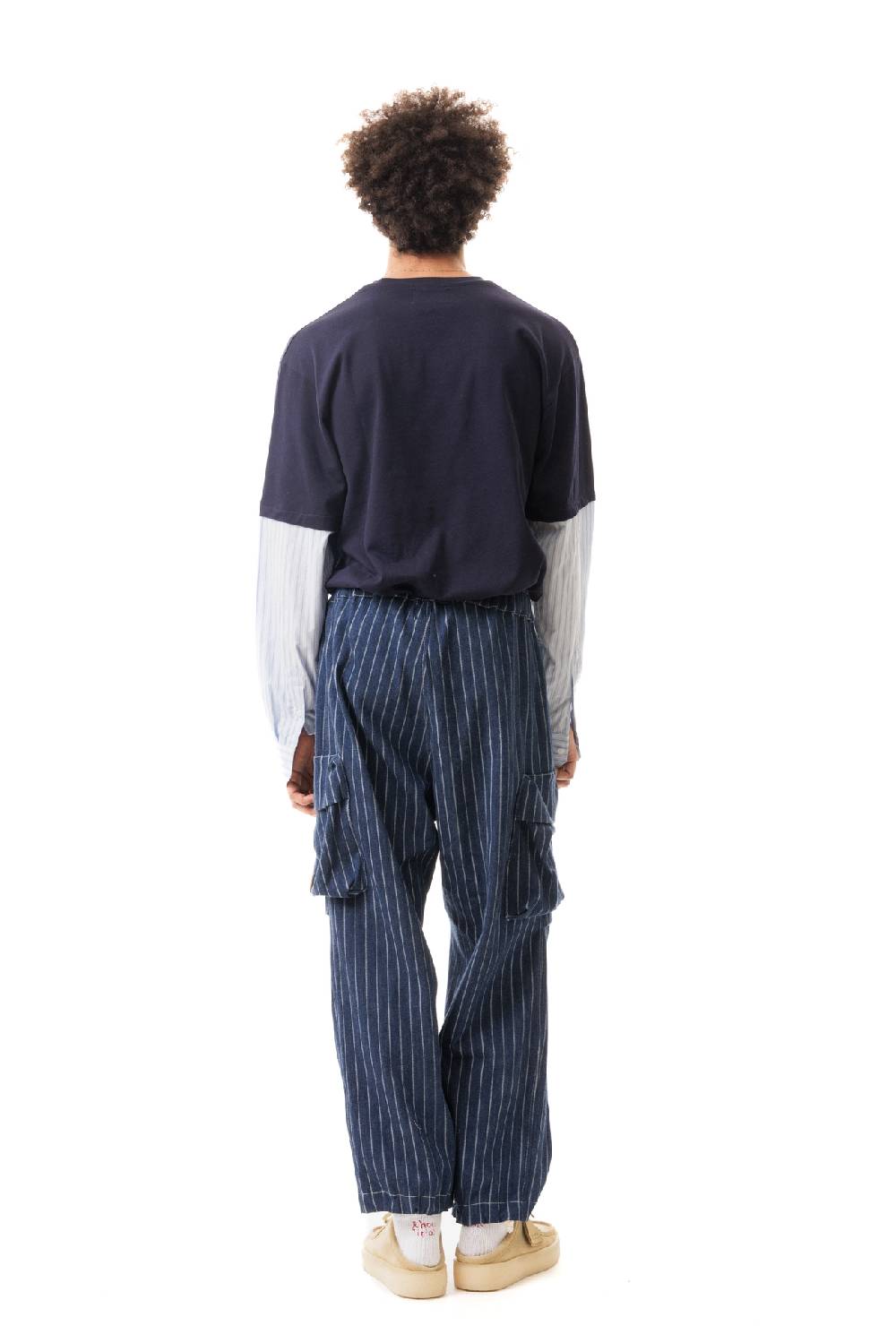 Lc23 Gessato Denim Cargo Pants Shopping Online