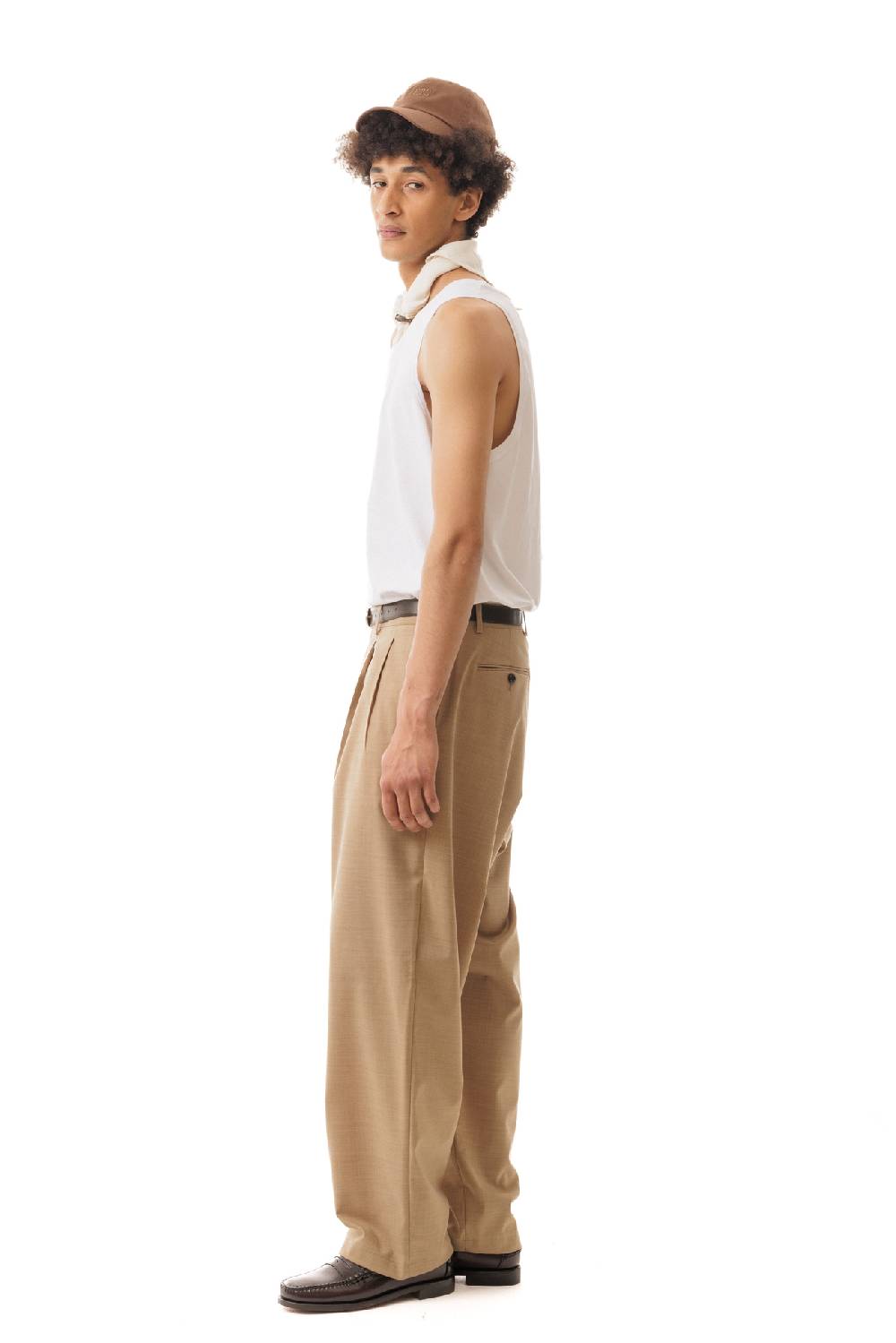 Lc23 Nylon-Wool Trousers Camel Affare Del Giorno