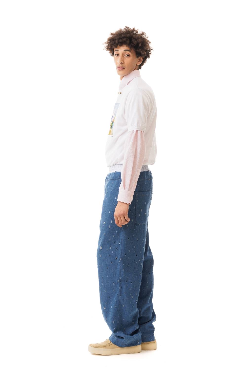 Lc23 Ripped Denim Pants Sottocosto
