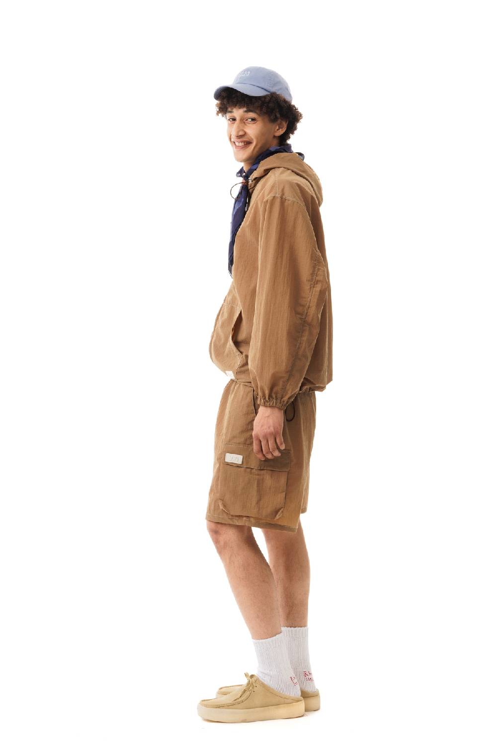 Lc23 Nylon Hooded Jacket Brown Online