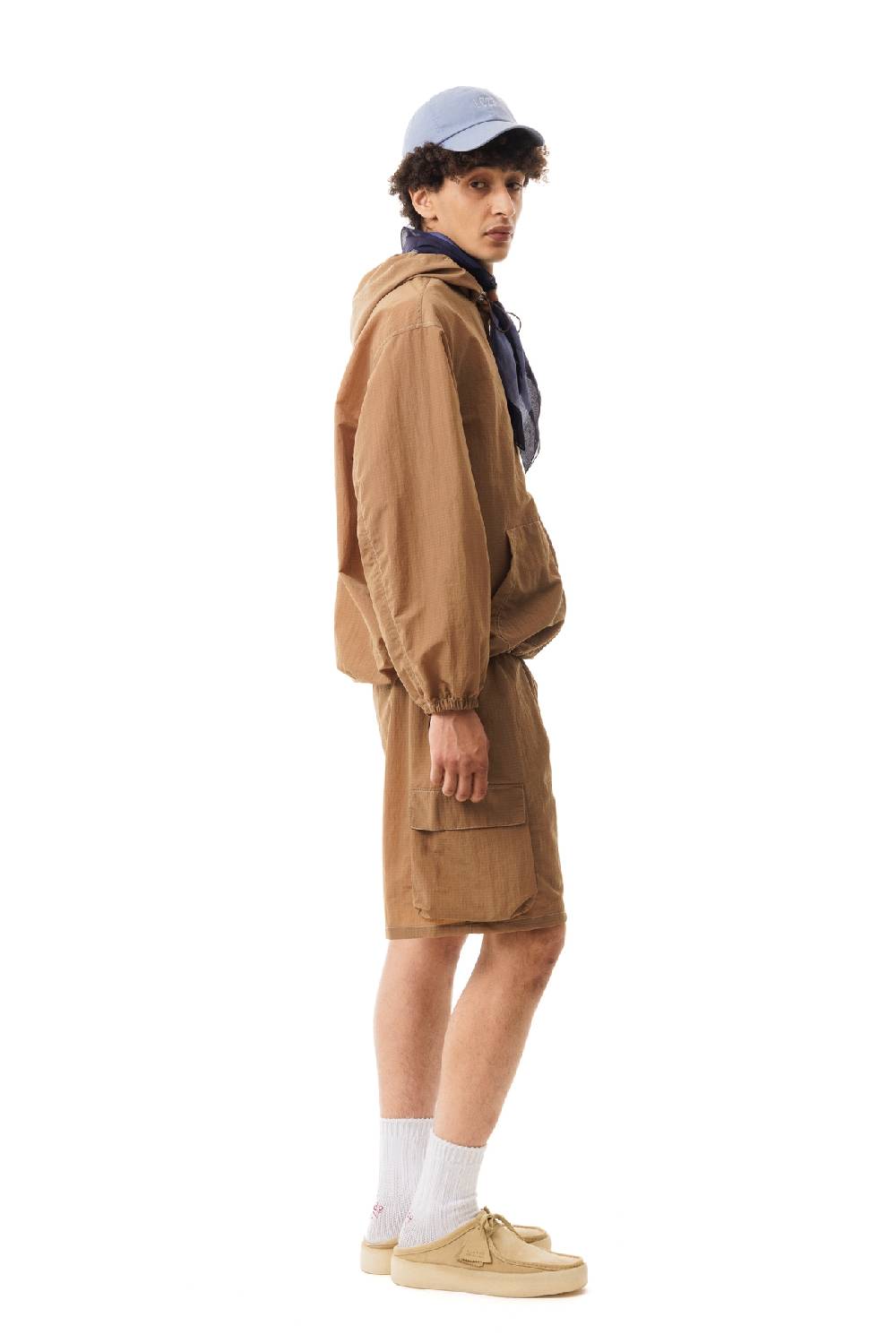 Lc23 Nylon Hooded Jacket Brown Online