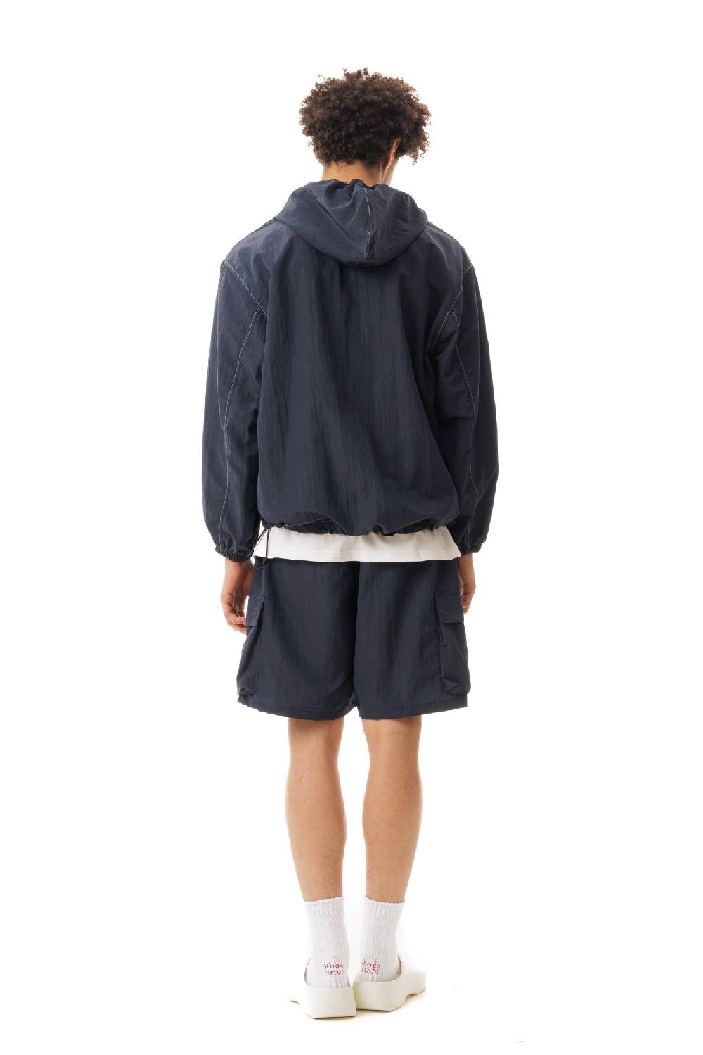 Lc23 Nylon Hooded Jacket Navy Outlet
