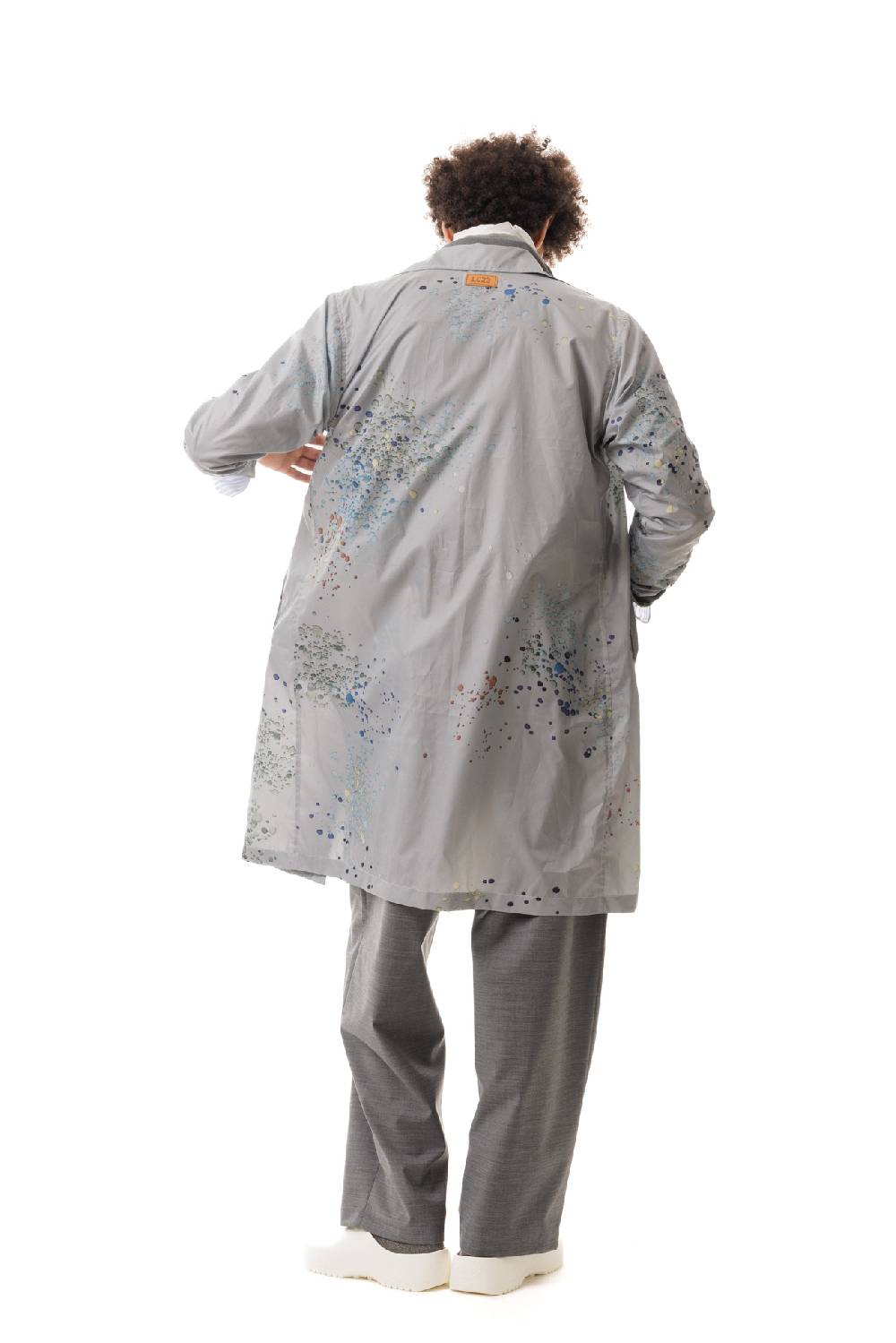 Lc23 Splash Printed Nylon Coat In Vendita