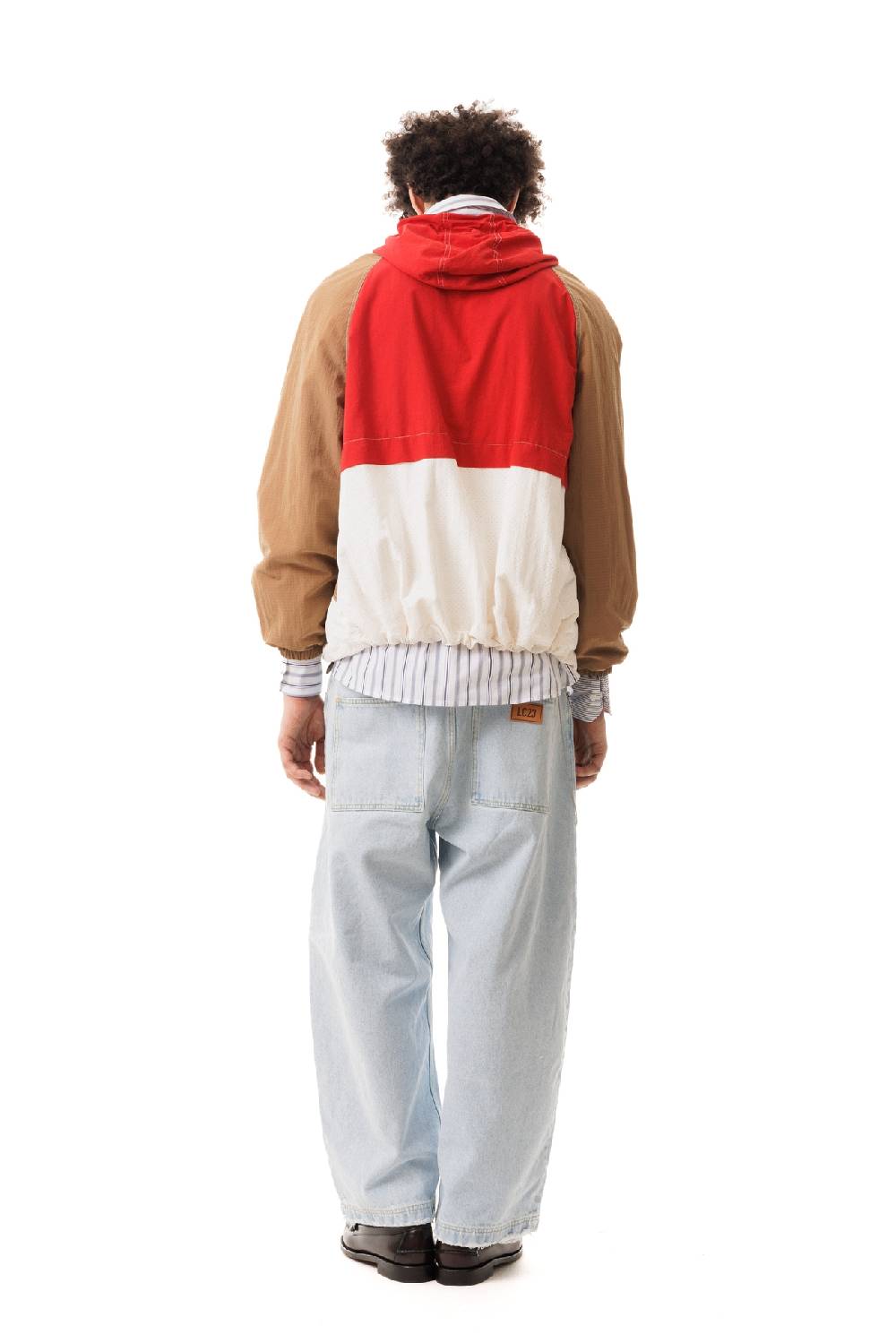 Lc23 Nylon Color-Block Hooded Jacket Red Offerte