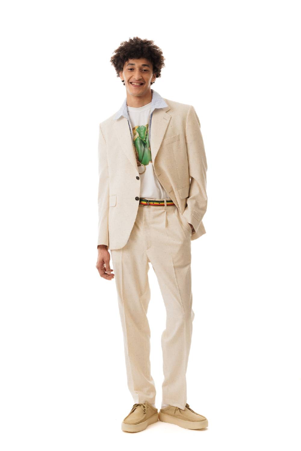 Lc23 Misto Lino Cream Blazer Hotsell