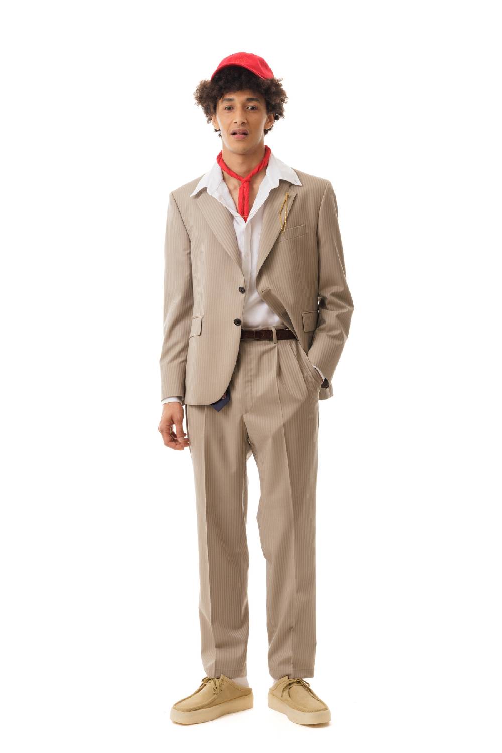 Lc23 Stripes Beige Blazer Saldi Di Fabbrica