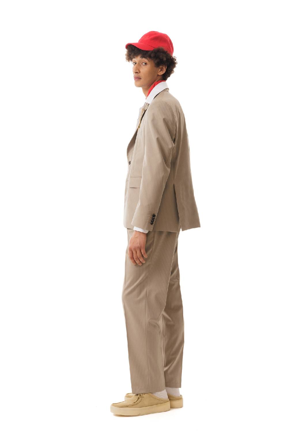 Lc23 Stripes Beige Blazer Saldi Di Fabbrica