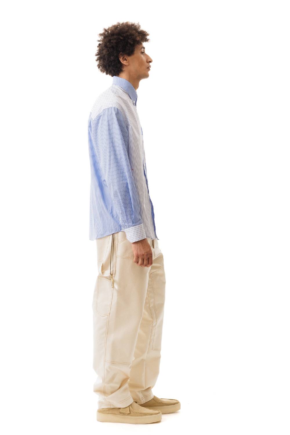 Lc23 Double Popeline Stripes Shirt Blue Nuova