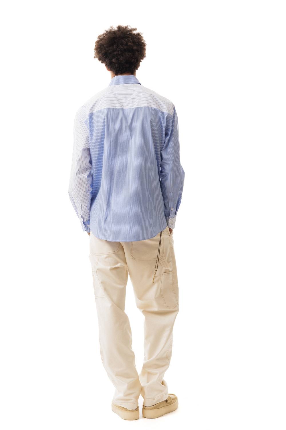 Lc23 Double Popeline Stripes Shirt Blue Nuova