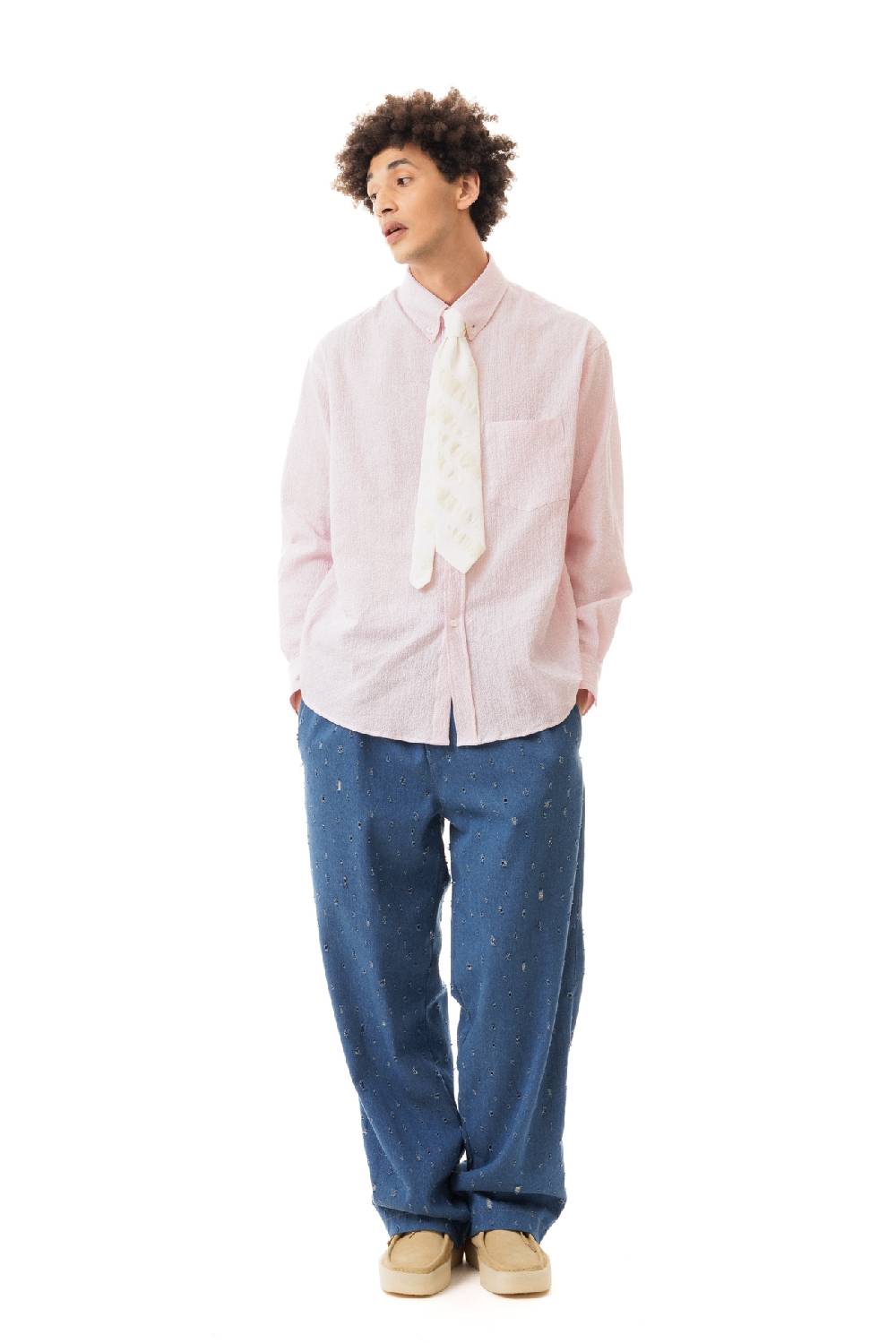Lc23 Seersucker Shirt Pink