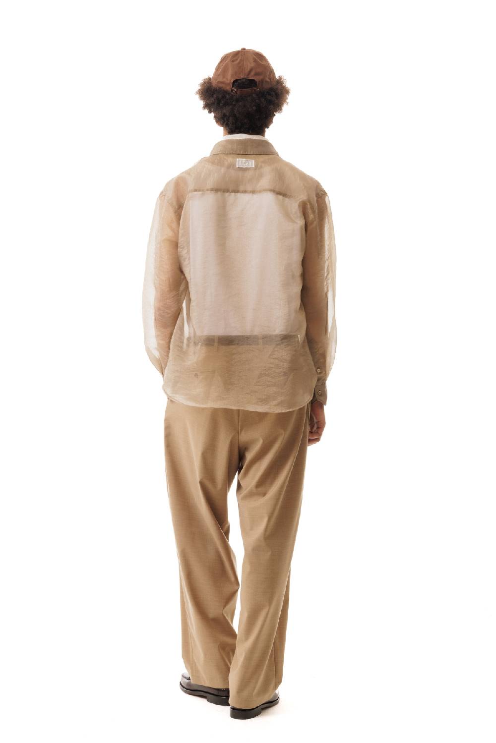 Lc23 Organza Nylon Shirt Beige In Linea