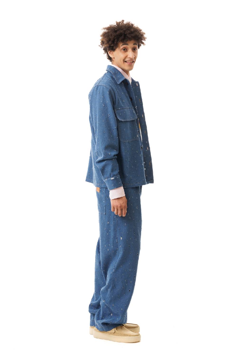 Lc23 Ripped Denim Overshirt Spedizione Gratuita