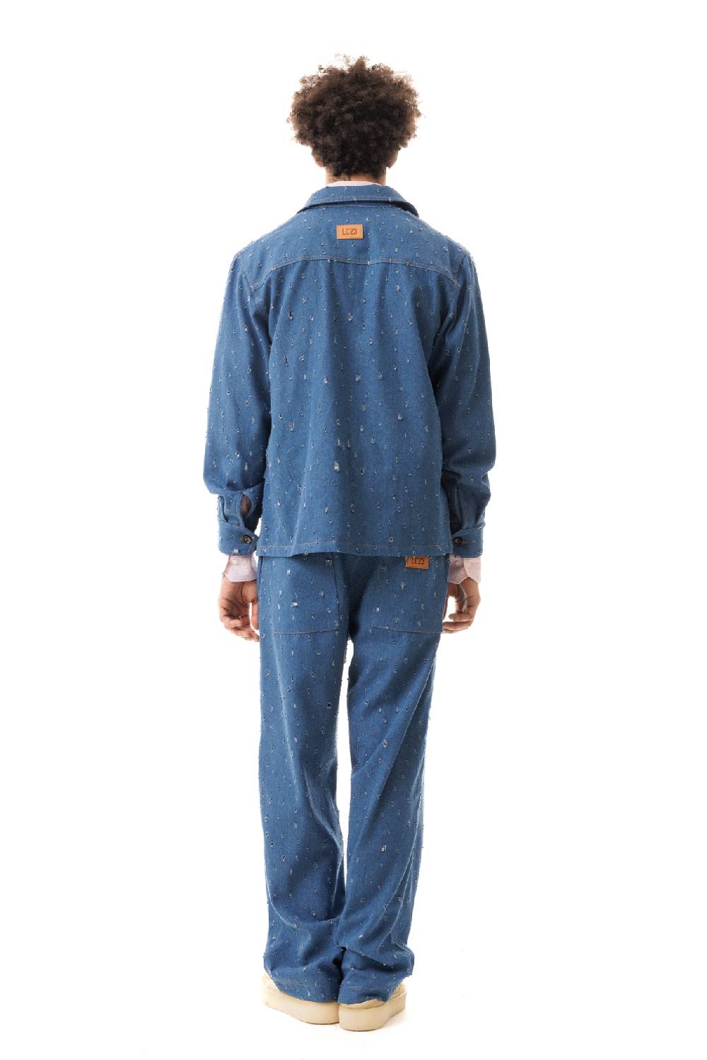 Lc23 Ripped Denim Overshirt Spedizione Gratuita