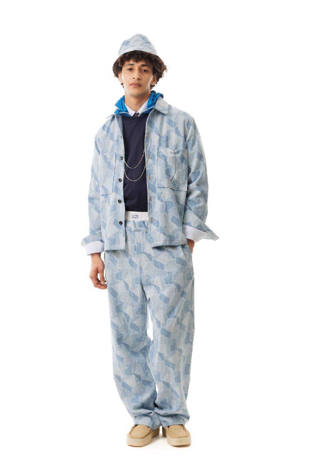 Lc23 Patchwork Denim Overshirt Pezzi Unici