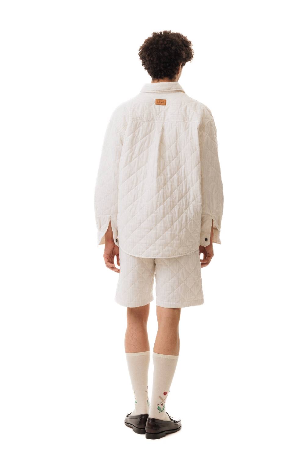 Lc23 Quilted Popeline Overshirt Cream Soddisfazione Garantita