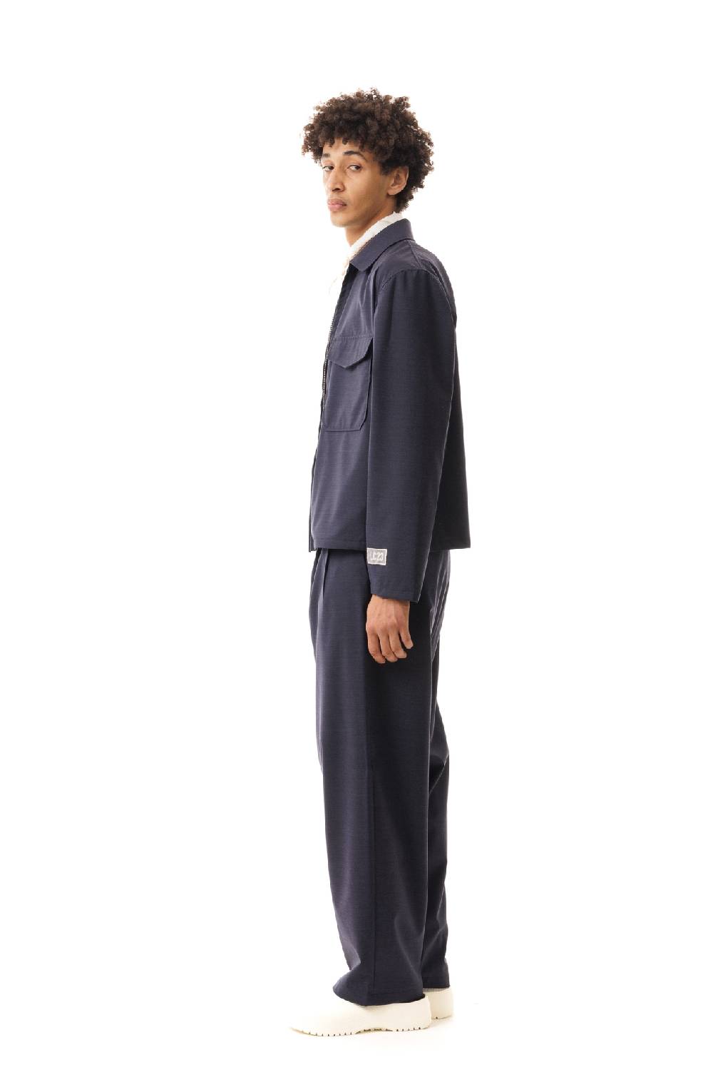 Lc23 Nylon-Wool Overshirt Navy Qualità Garantita