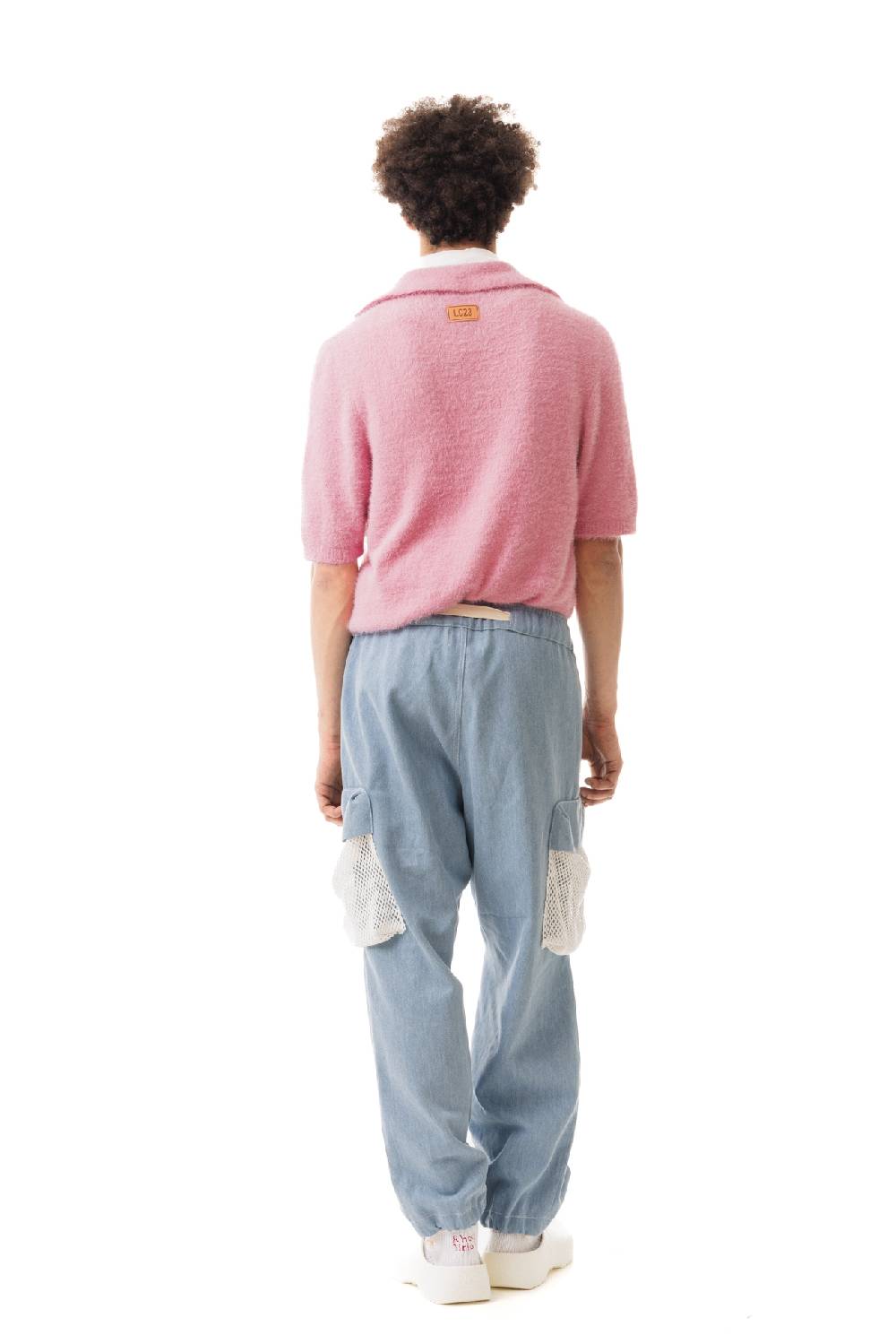 Lc23 Hairy Polo Sweater Pink Fino Al -60%