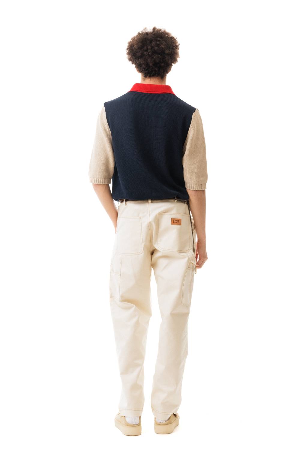 Lc23 Color Block Polo Sweater Navy Promozione Limitata