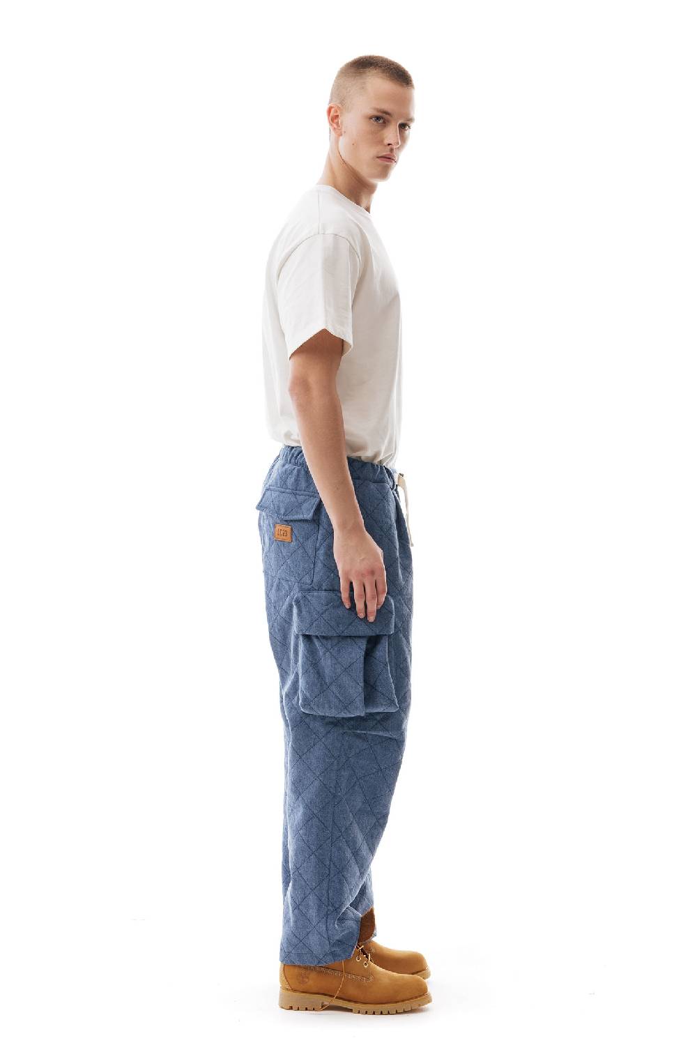 Lc23 Quilted Denim Cargo Pants Moda