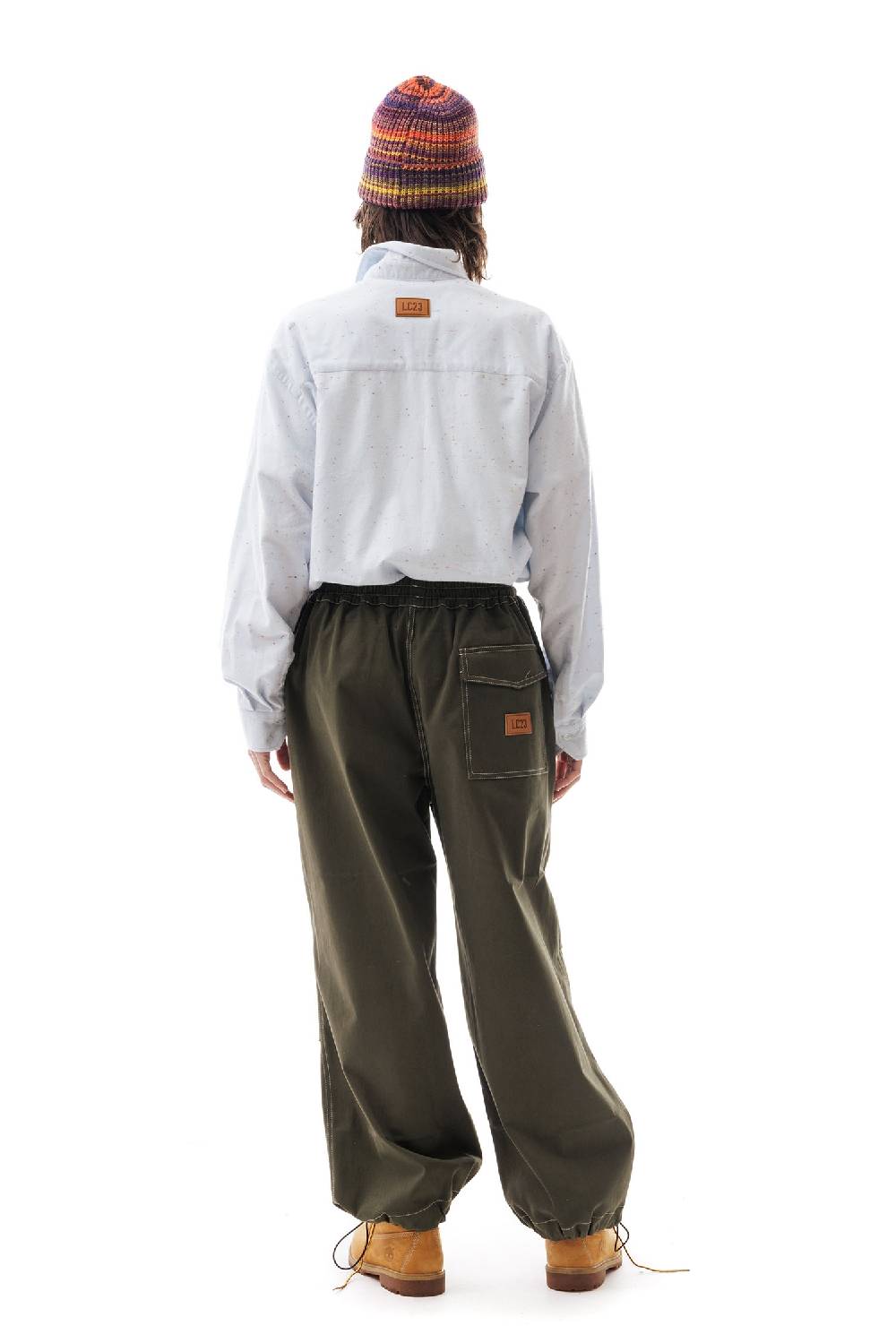 Lc23 Paracadute Pants Army Green In Saldo