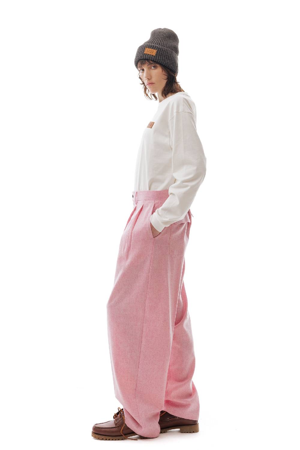 Lc23 Shetland Double Pence Trousers Pink Italia